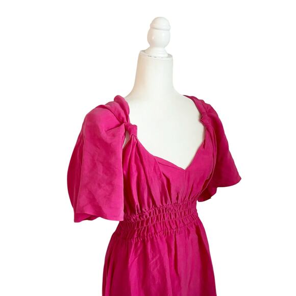 R.G. Kane Christy Midi Dress Medium Pink NWT - Picture 4 of 9